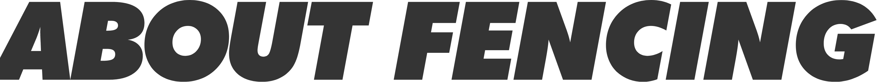 'ABOUT FENCING'の文字タイトル