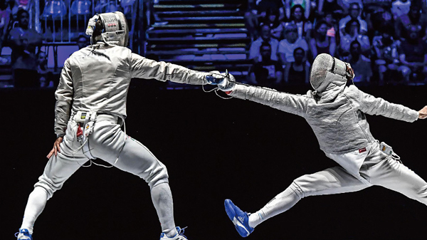 サーブルの競技風景